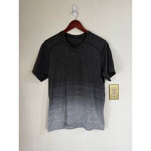 Lululemon Metal Vent Men’s Black Gray Ombre Gradient Short Sleeve T Shirt
